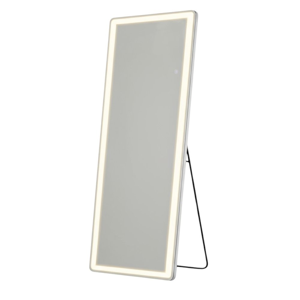 Clear Lighted Freestanding and Wall Mount Frameless Full Length Mirror - 71-inch