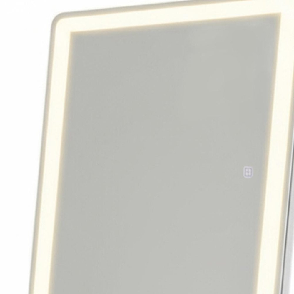 Clear Lighted Freestanding and Wall Mount Frameless Full Length Mirror - 71-inch