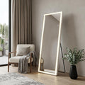 Clear Lighted Freestanding and Wall Mount Frameless Full Length Mirror - 71-inch