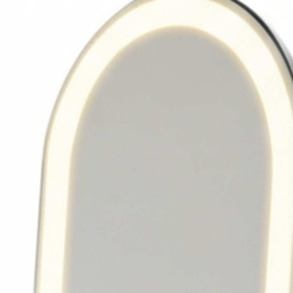 Clear Arch Lighted Freestanding and Wall Mount Frameless Full Length Mirror