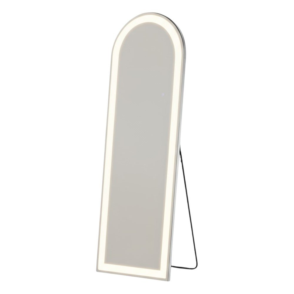 Clear Arch Lighted Freestanding and Wall Mount Frameless Full Length Mirror