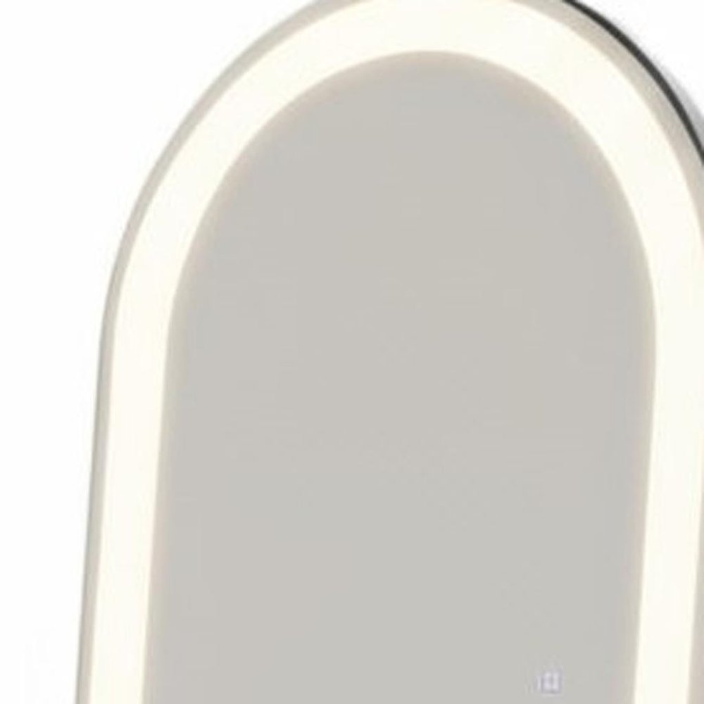 Clear Arch Lighted Freestanding and Wall Mount Frameless Full Length Mirror