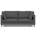 Gray Fabric Sofa with Black Legs - 76-inch