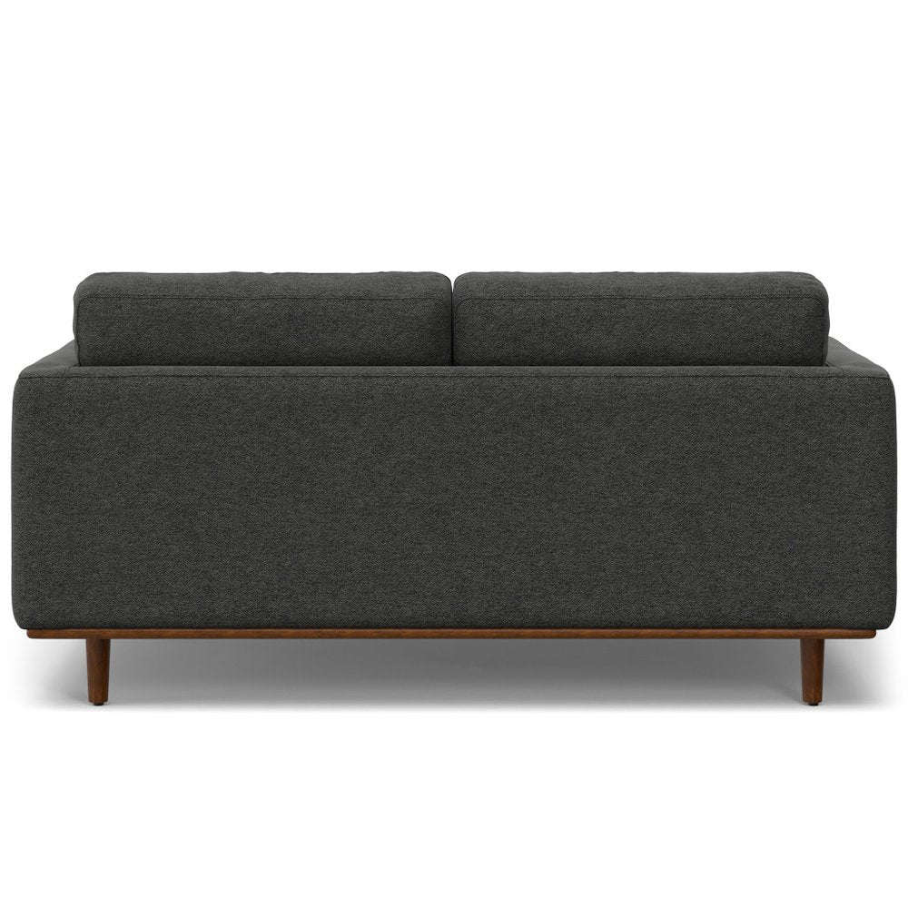 Gray Fabric Sofa with Brown Legs - 72-inch