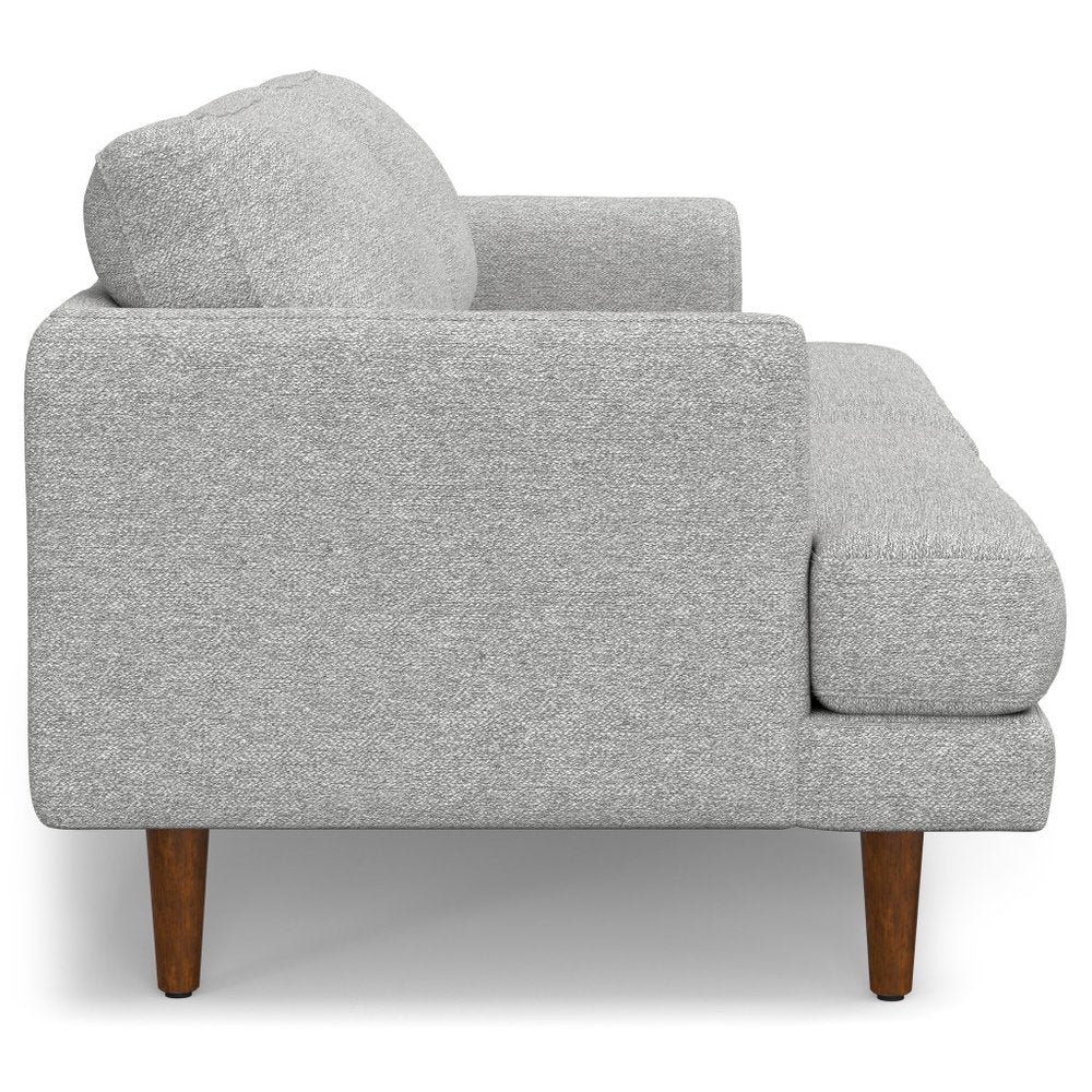 Gray Fabric Sofa with Brown Legs - 76-inch