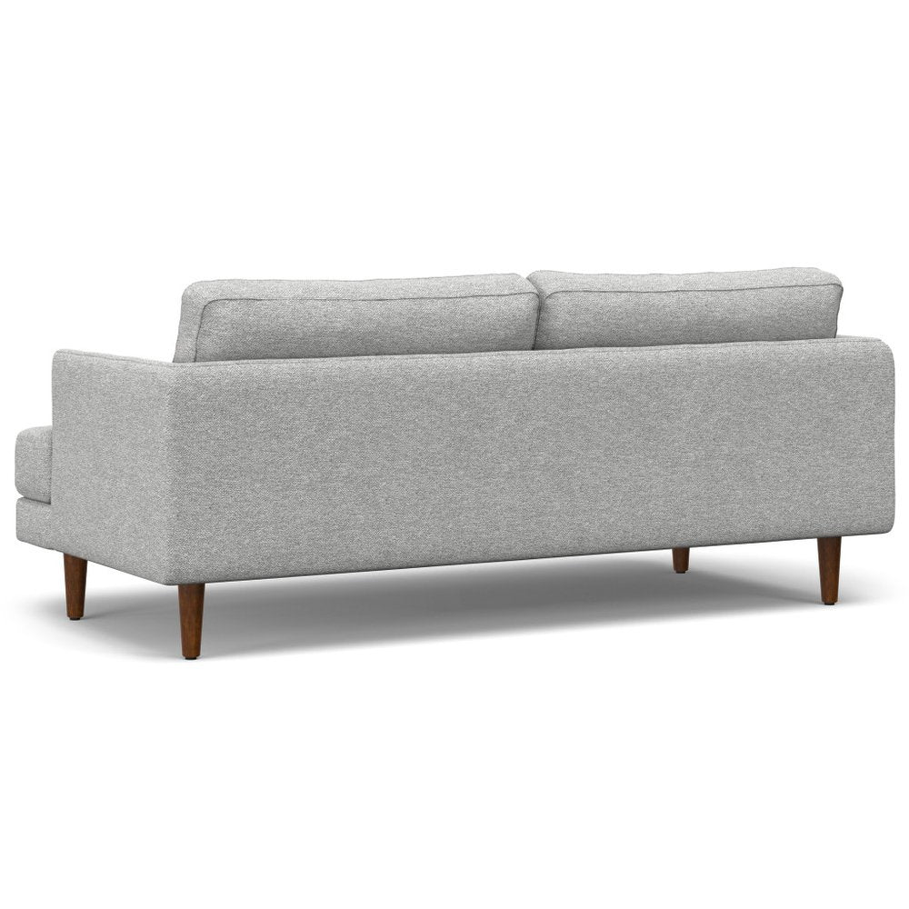 Gray Fabric Sofa with Brown Legs - 76-inch