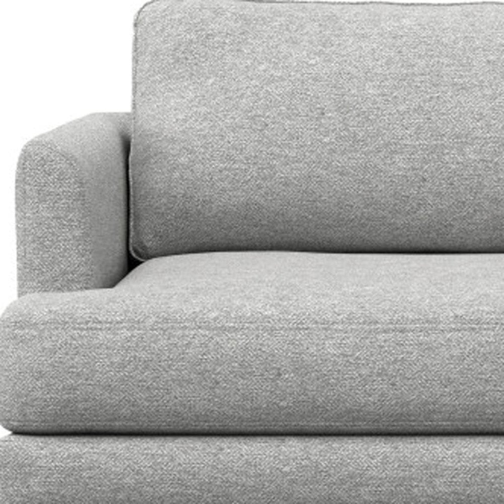Gray Fabric Sofa with Brown Legs - 76-inch
