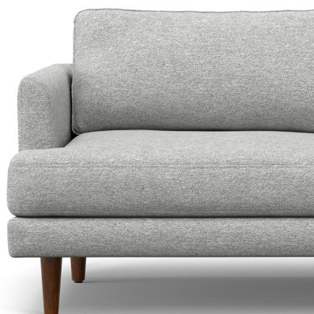 Gray Fabric Sofa with Brown Legs - 76-inch