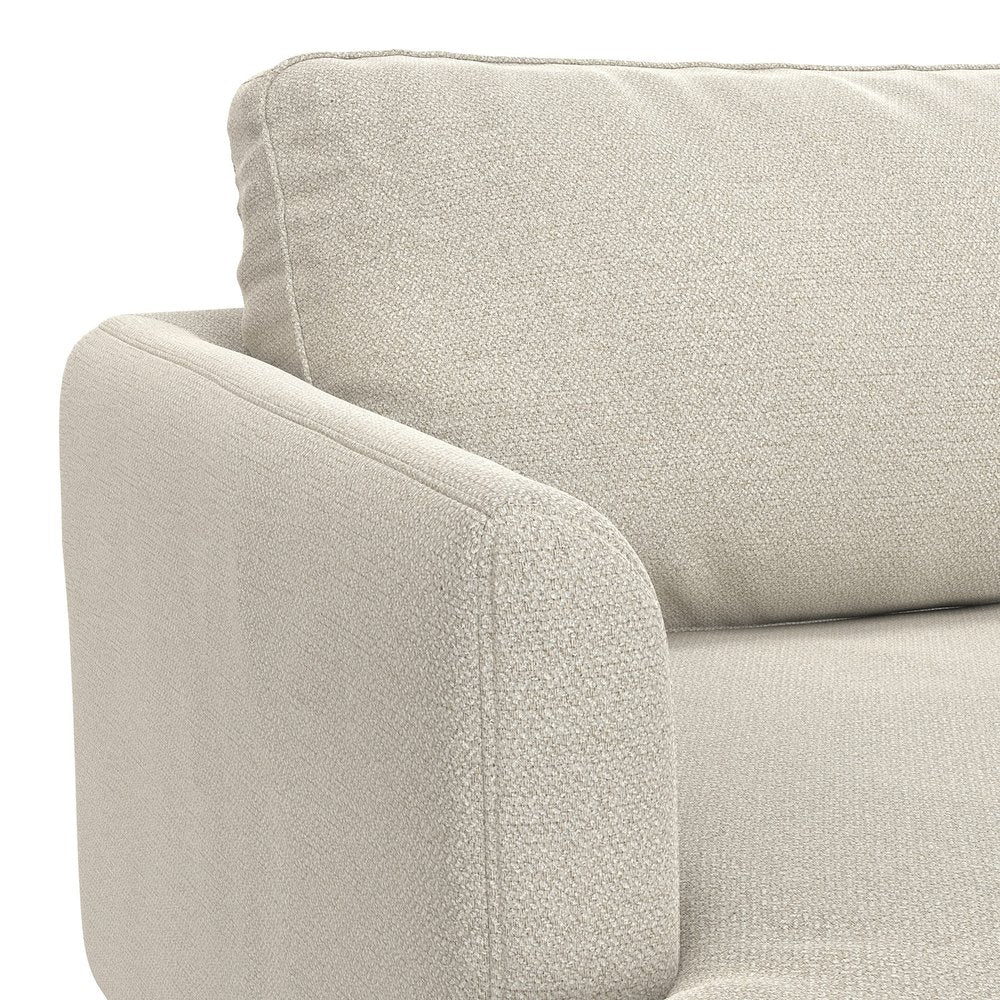 Cream Fabric Wood Sofa - 76-inch