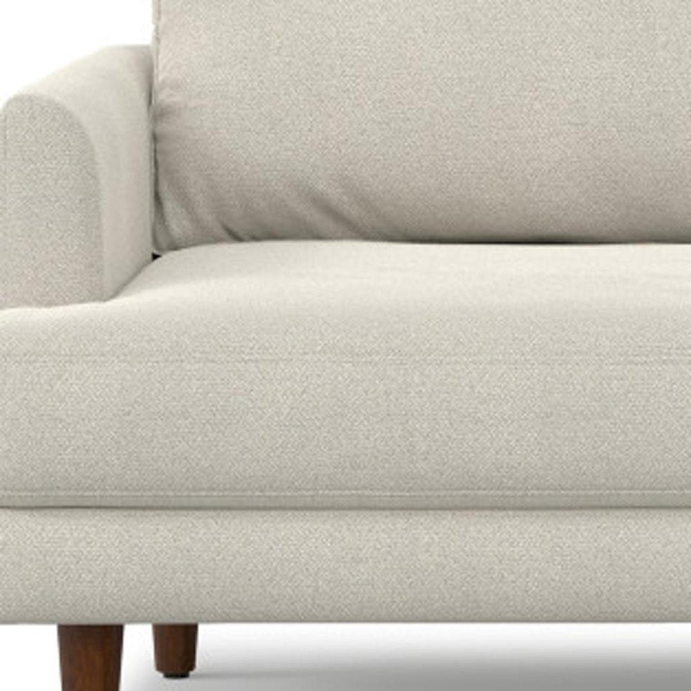 Cream Fabric Wood Sofa - 76-inch