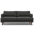 Gray Fabric Sofa with Brown Legs - 76-inch