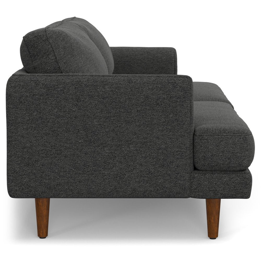 Gray Fabric Sofa with Brown Legs - 76-inch