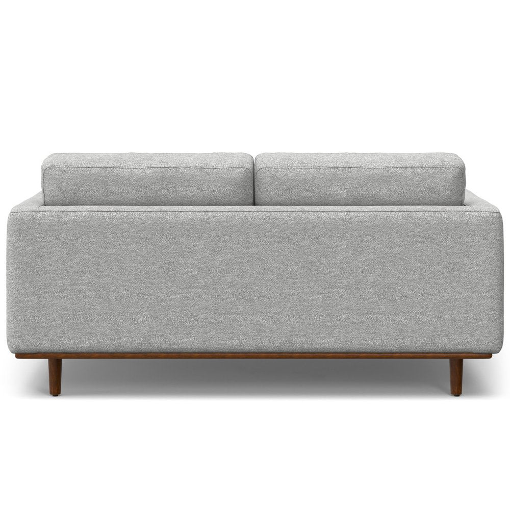 Gray Fabric Sofa with Brown Legs - 72-inch