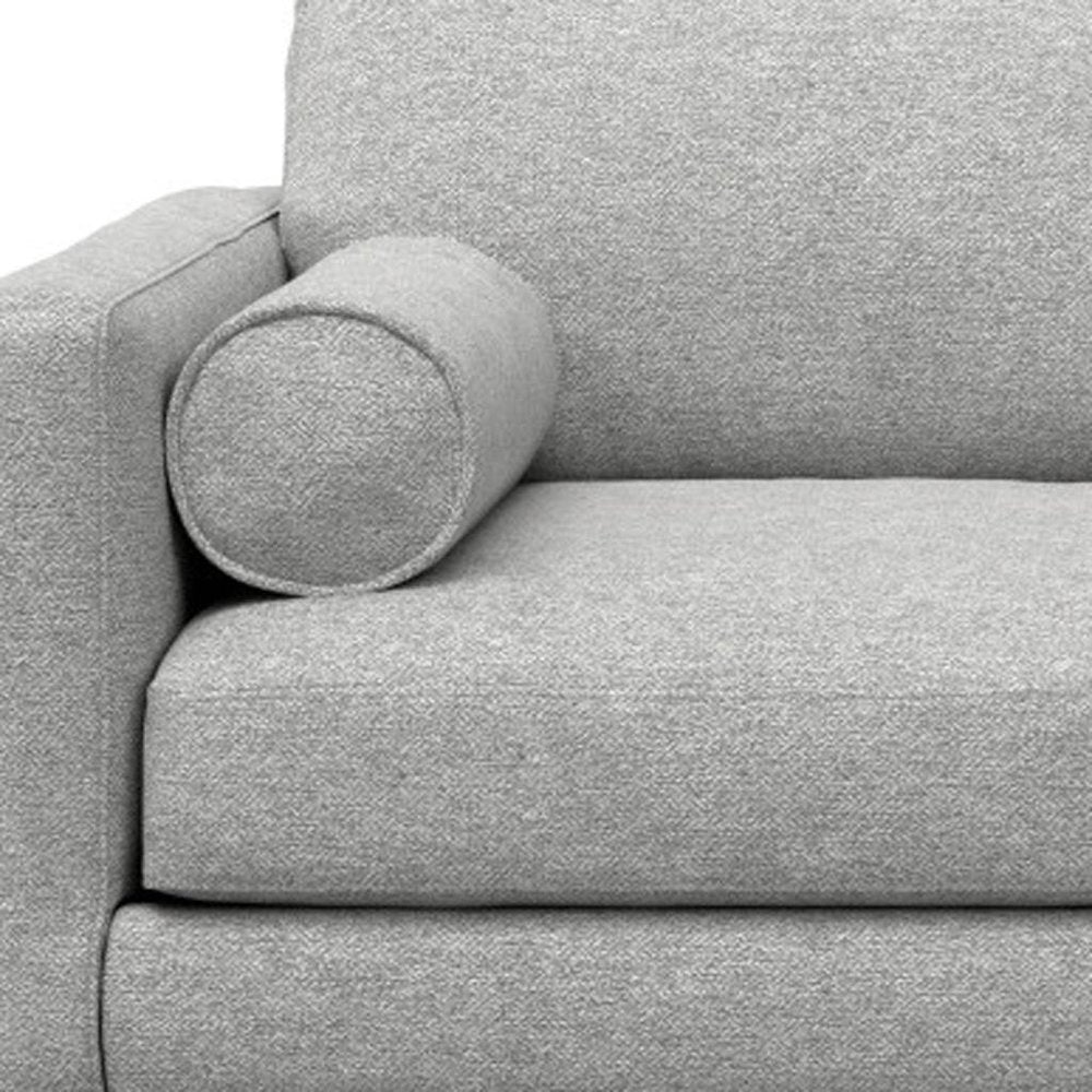 Gray Fabric Sofa with Brown Legs - 72-inch