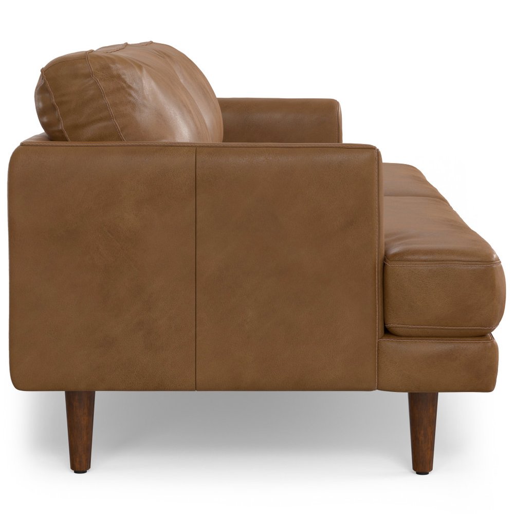 Brown Leather Sofa - 90-inch
