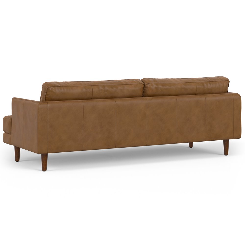 Brown Leather Sofa - 90-inch