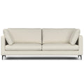 Cream Fabric Sofa with Black Legs - 90-inch