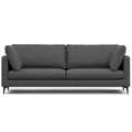 Gray Fabric Sofa with Black Legs - 90-inch