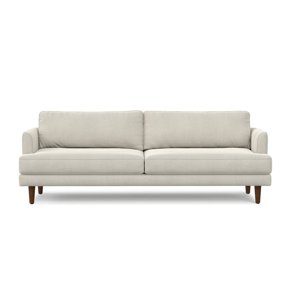 Cream Fabric Wood Sofa - 90-inch