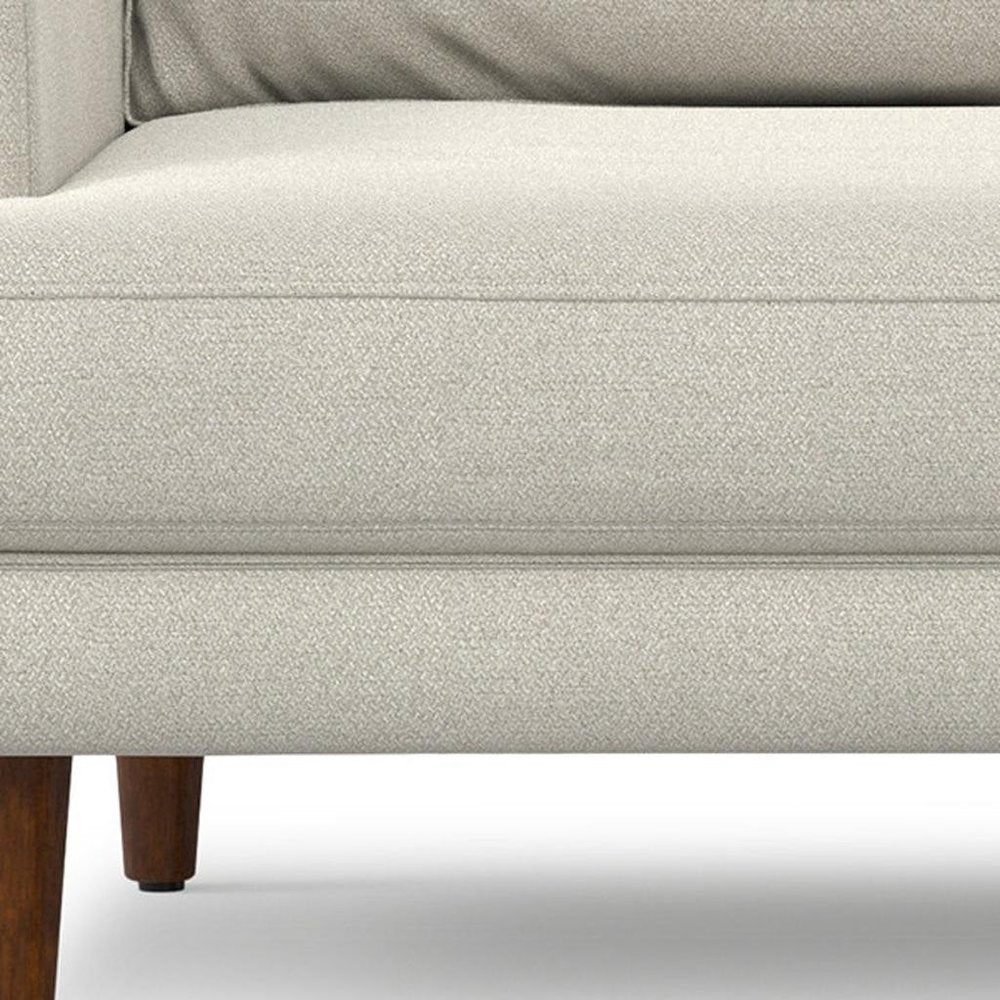 Cream Fabric Wood Sofa - 90-inch