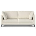 Cream Fabric Sofa with Black Legs - 76-inch