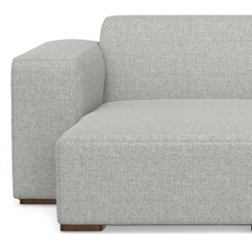 Gray Fabric Modular Sofa with Brown Legs - 122-inch