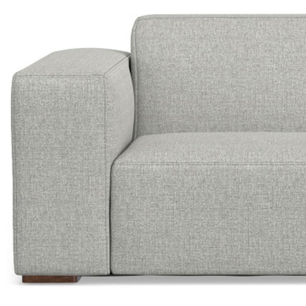 Gray Fabric Modular Sofa with Brown Legs - 88-inch