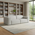 Gray Fabric Modular Sofa with Brown Legs - 88-inch