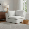 Gray Fabric Modular Sofa with Brown Legs - 44-inch