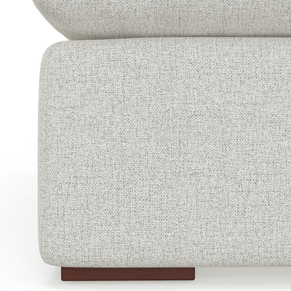 Gray Fabric Modular Sofa with Brown Legs - 44-inch