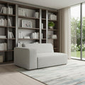 Gray Fabric Modular Sofa with Brown Legs - 44-inch
