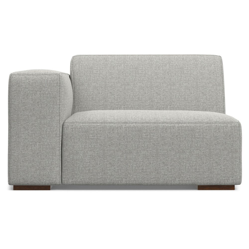 Gray Fabric Modular Sofa with Brown Legs - 44-inch