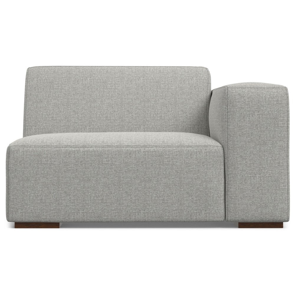 Gray Fabric Modular Sofa with Brown Legs - 44-inch