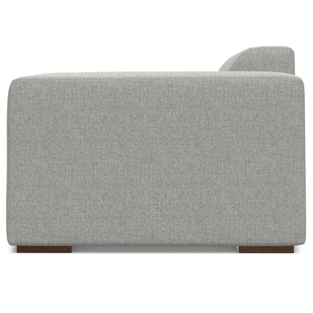Gray Fabric Modular Sofa with Brown Legs - 44-inch