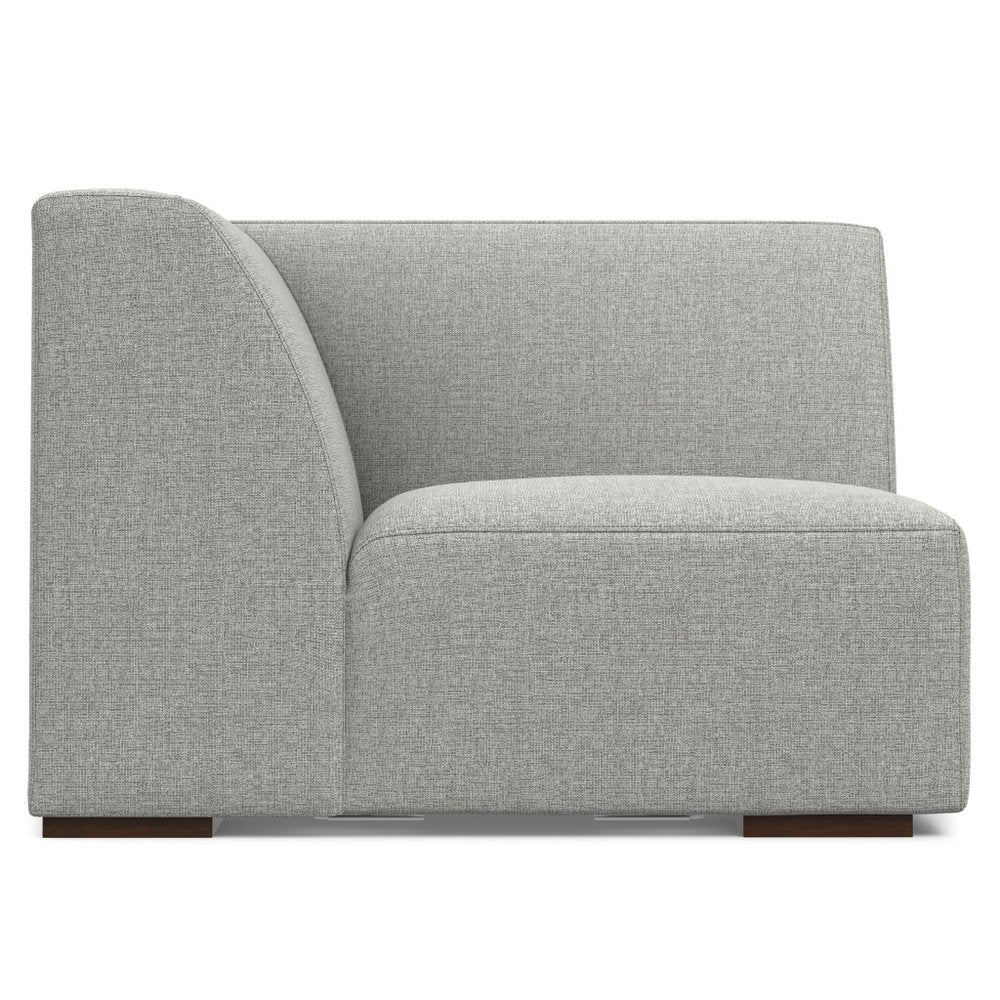 Gray Fabric Modular Sofa with Brown Legs - 38-inch