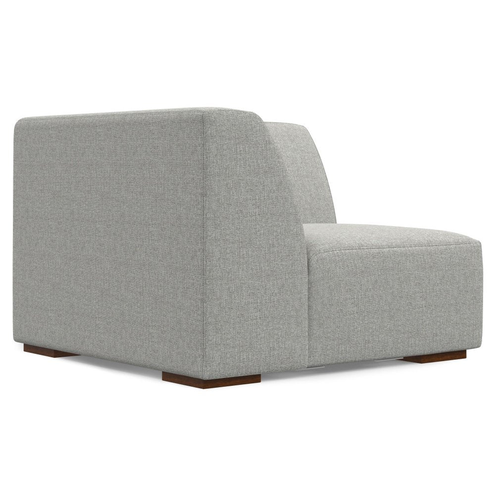 Gray Fabric Modular Sofa with Brown Legs - 38-inch