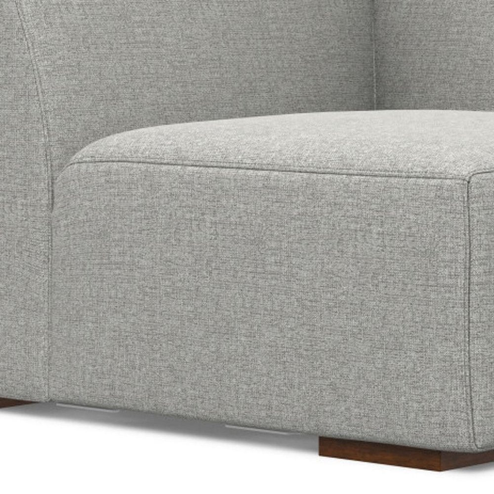 Gray Fabric Modular Sofa with Brown Legs - 38-inch