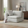 Gray Fabric Modular Sofa with Brown Legs - 44-inch