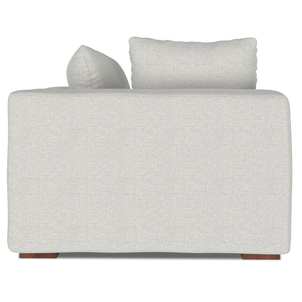 Gray Fabric Modular Sofa with Brown Legs - 44-inch