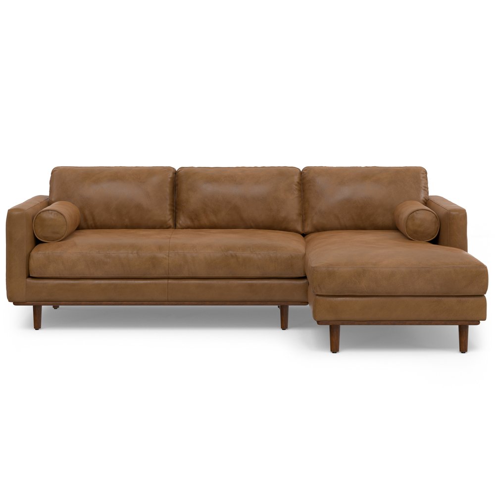 Brown Leather Sofa - 102-inch