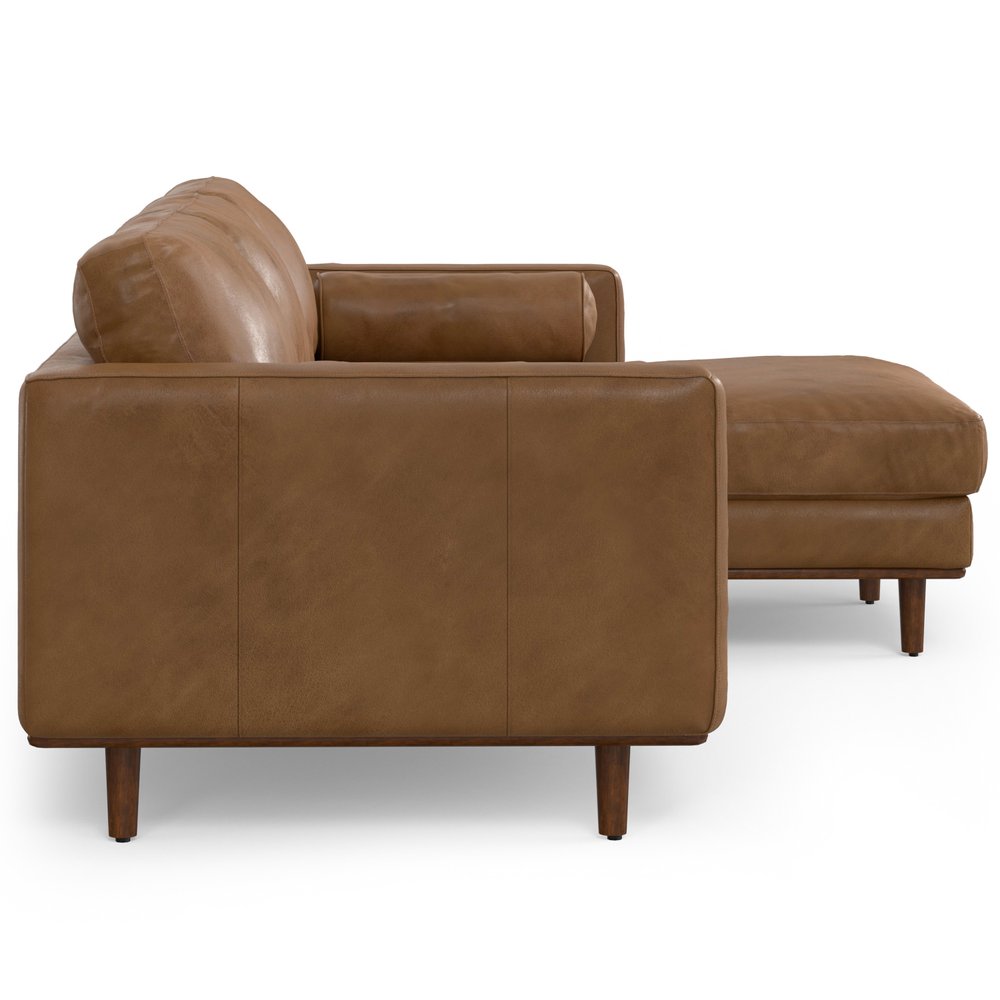 Brown Leather Sofa - 102-inch