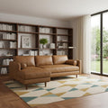 Brown Leather Sofa - 102-inch