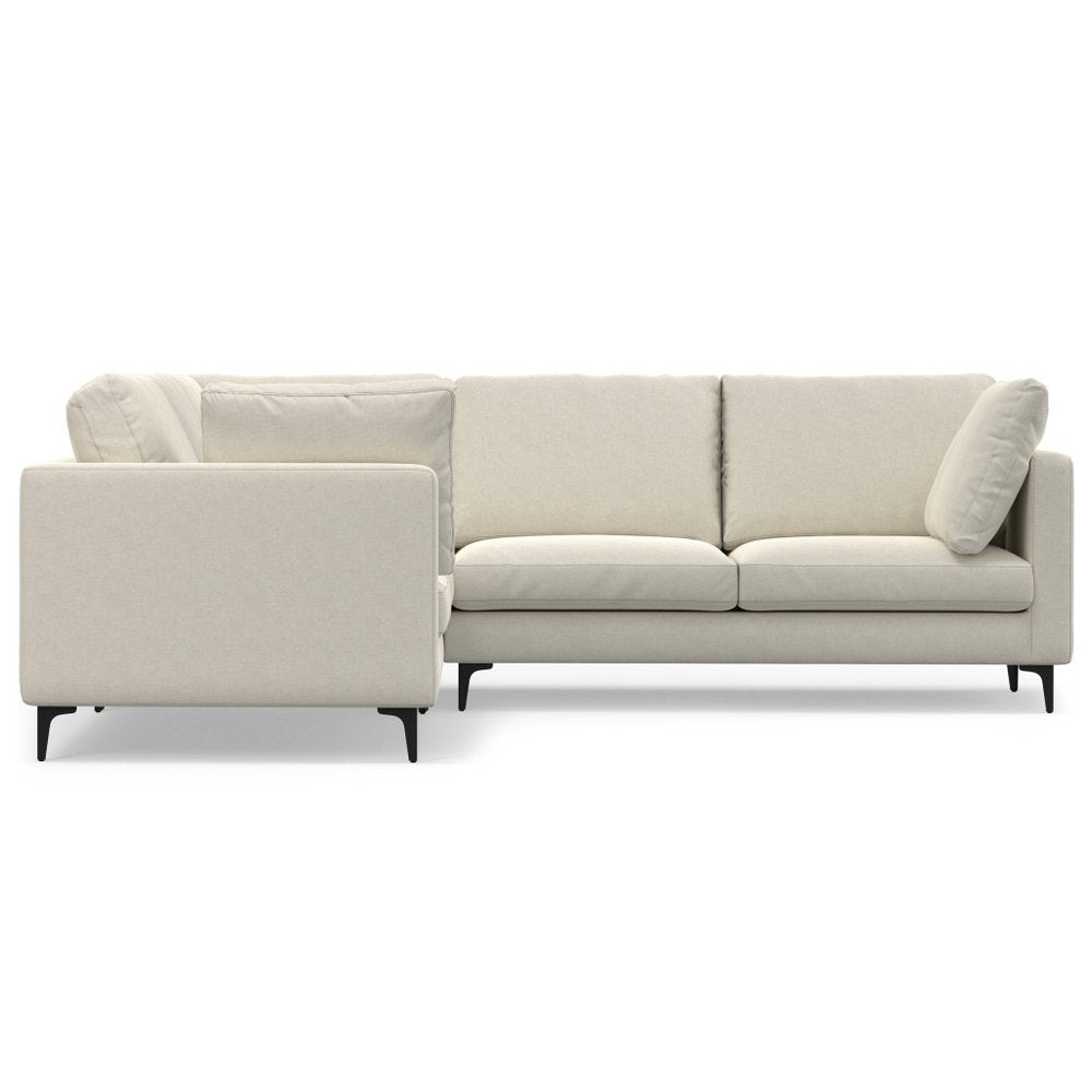 Cream Fabric Sofa with Black Legs - 102-inch