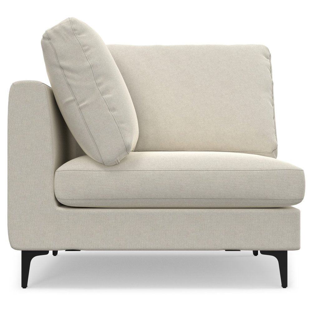 Cream Fabric Sofa with Black Legs - 102-inch