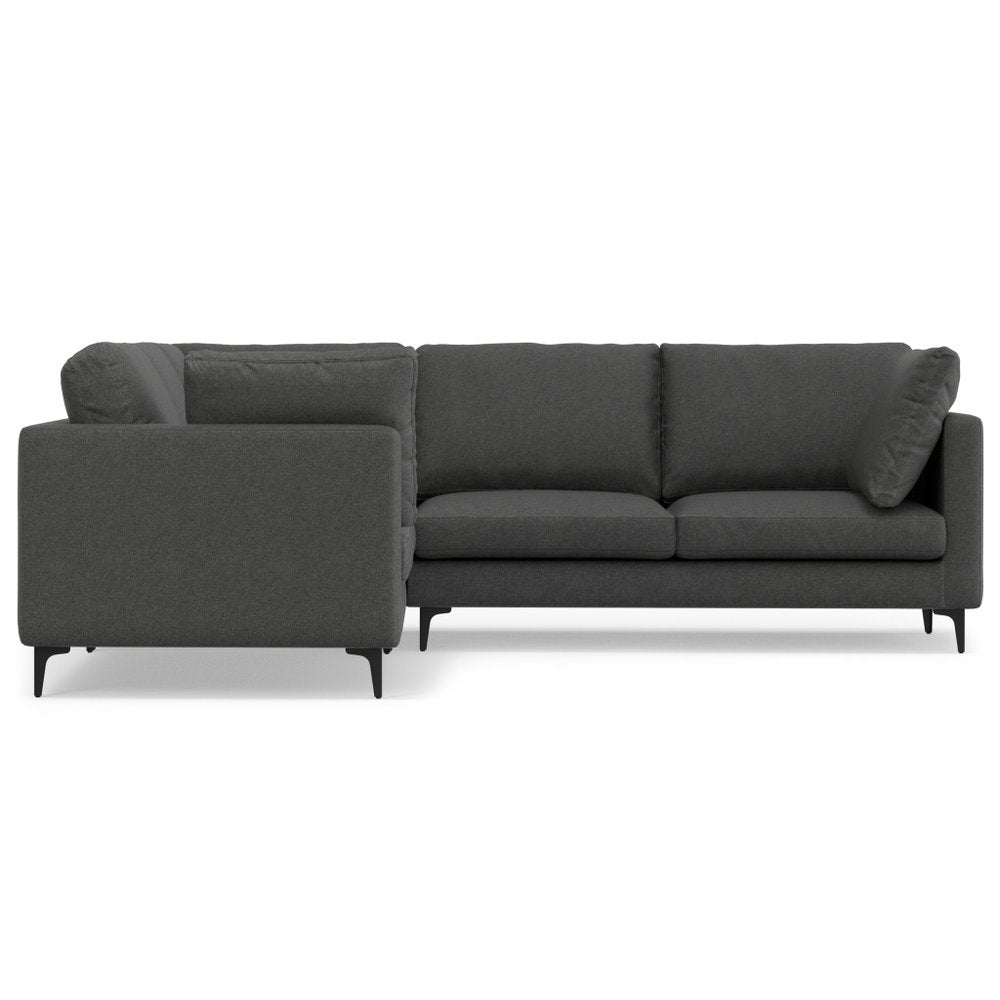 Gray Fabric Sofa with Black Legs - 102-inch