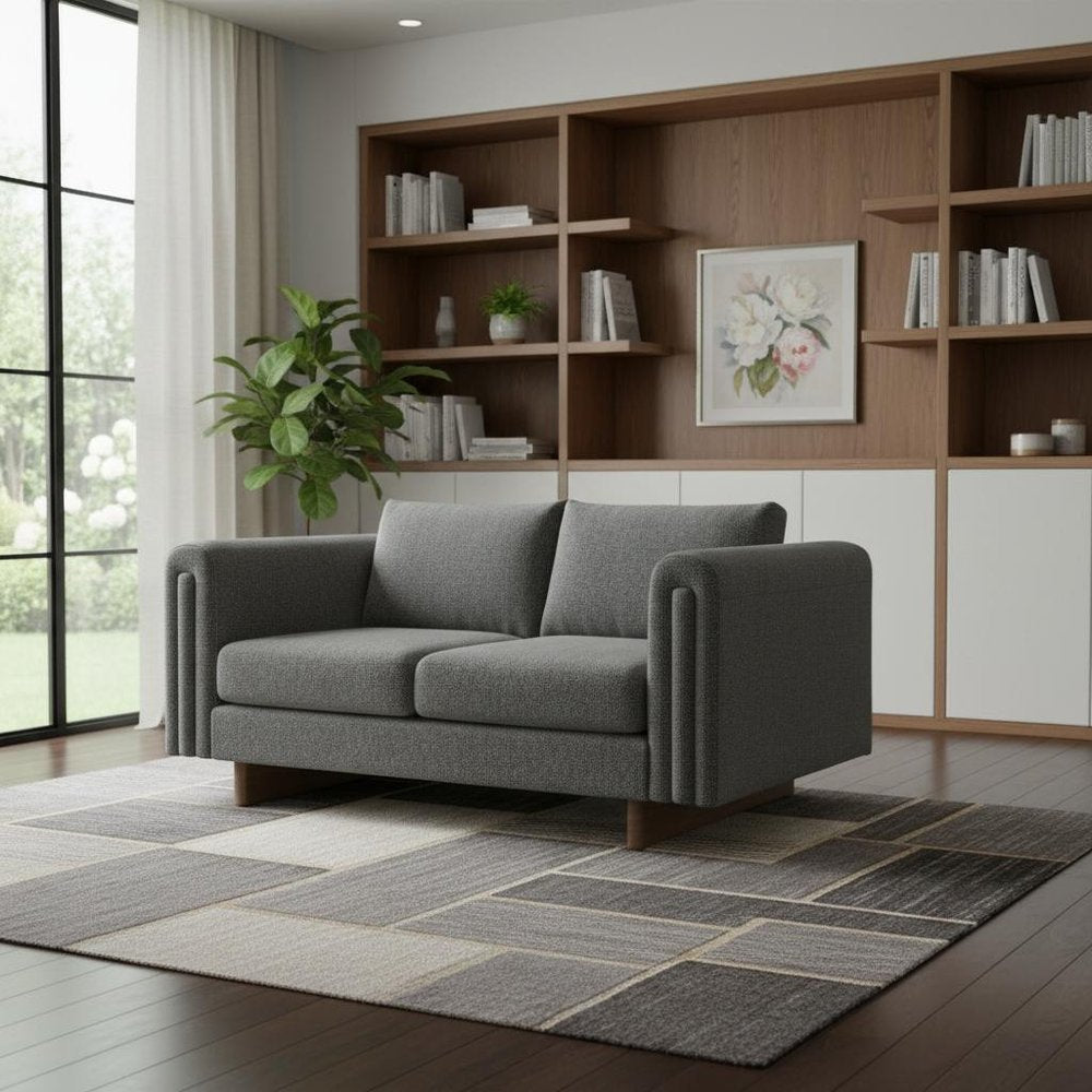 Dark Gray Fabric Sofa - 61-inch