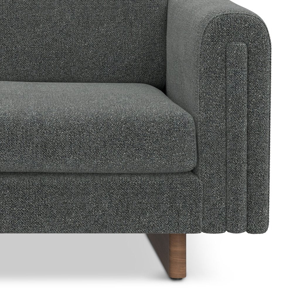 Dark Gray Fabric Sofa - 61-inch