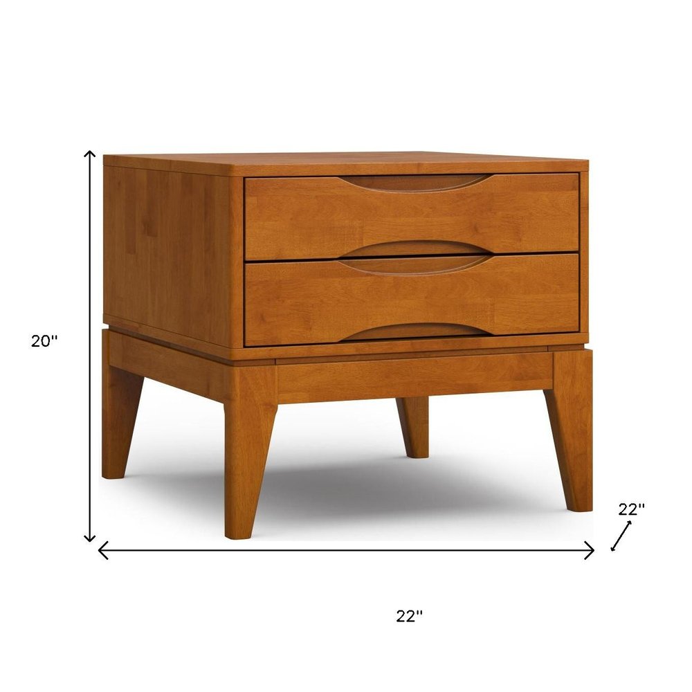 Brown Wood Square End Table - 20-inch