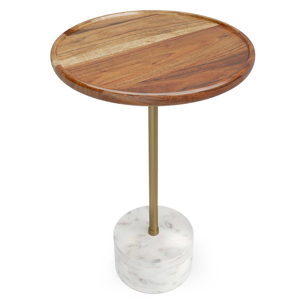 Natural Iron Round End Table - 23-inch