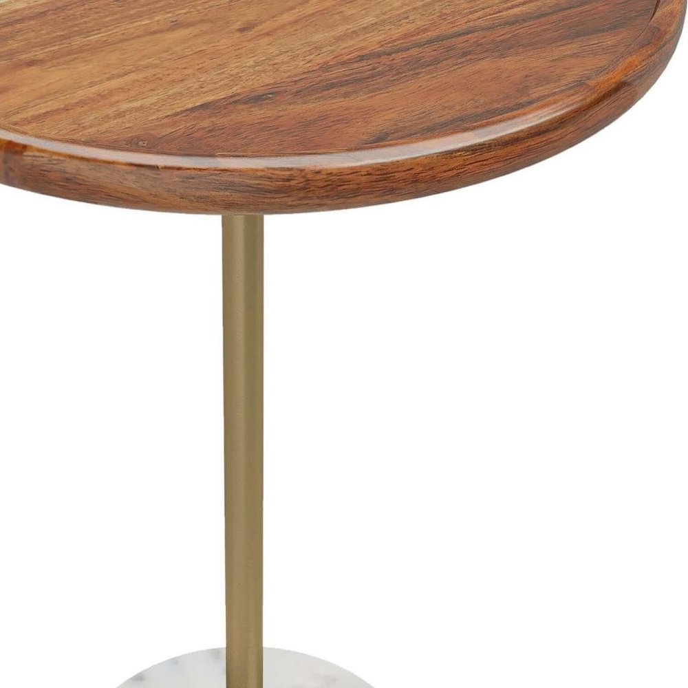 Natural Iron Round End Table - 23-inch